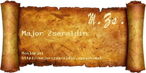 Major Zseraldin névjegykártya